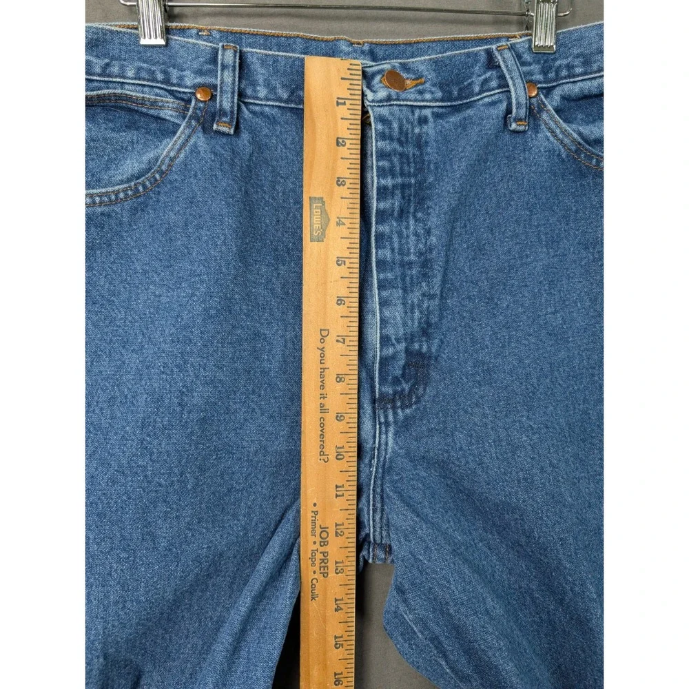 Wrangler Mens Regular Fit Straight Leg Jeans Blue Denim Size 36x36